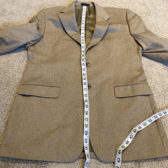 Joseph & Lyman Cashmere Blazer Sport Coat Men 40R Beige Two Button Ventless EUC - Picture 13 of 14